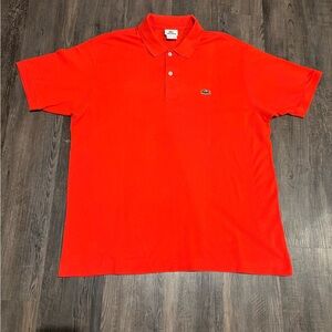 Lacoste Men's Orange Polo Shirt